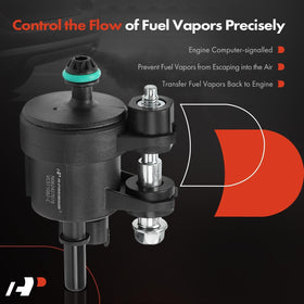 A-Premium purge solenoid vacuum ports closeup for secure hose connections
