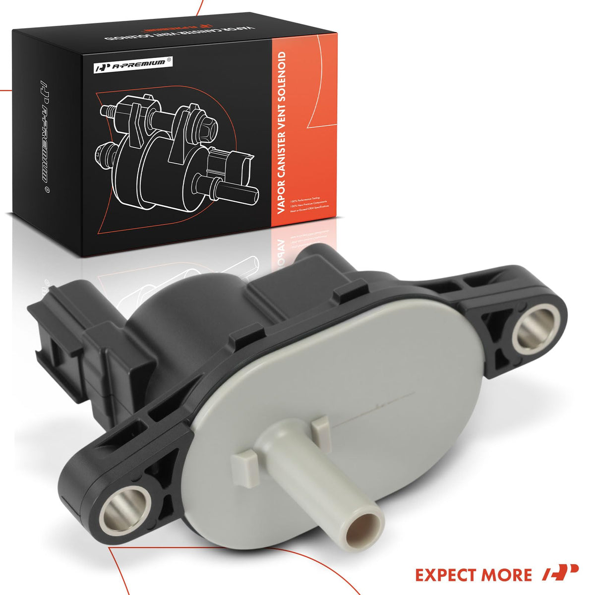 A-Premium purge valve boxed packaging and parts list showing ready-to-install kit
