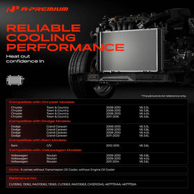A-Premium radiator core close-up showing fins and tubes for improved cooling