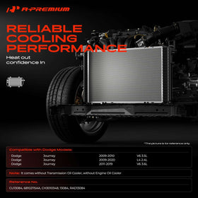 A-Premium radiator core close-up highlighting durable fins and consistent cooling