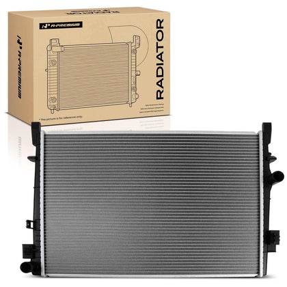 A-Premium radiator front view showing direct-fit design and easy replacement benefit