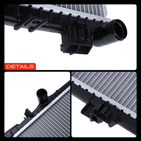 A-Premium radiator in garage setting conveying reliable replacement and peace of mind