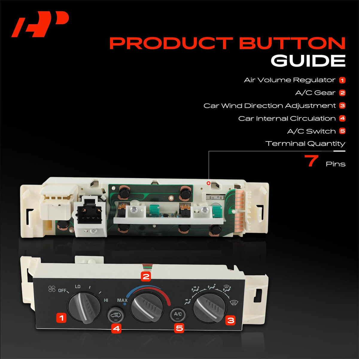 A-Premium rear connector view showing male plug for straightforward wiring