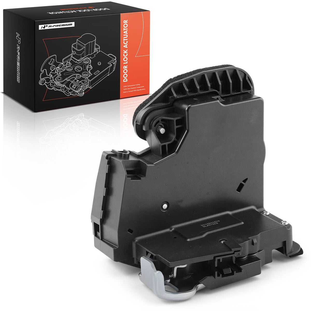 A-Premium rear driver door actuator front view showing compact design and reliable fit