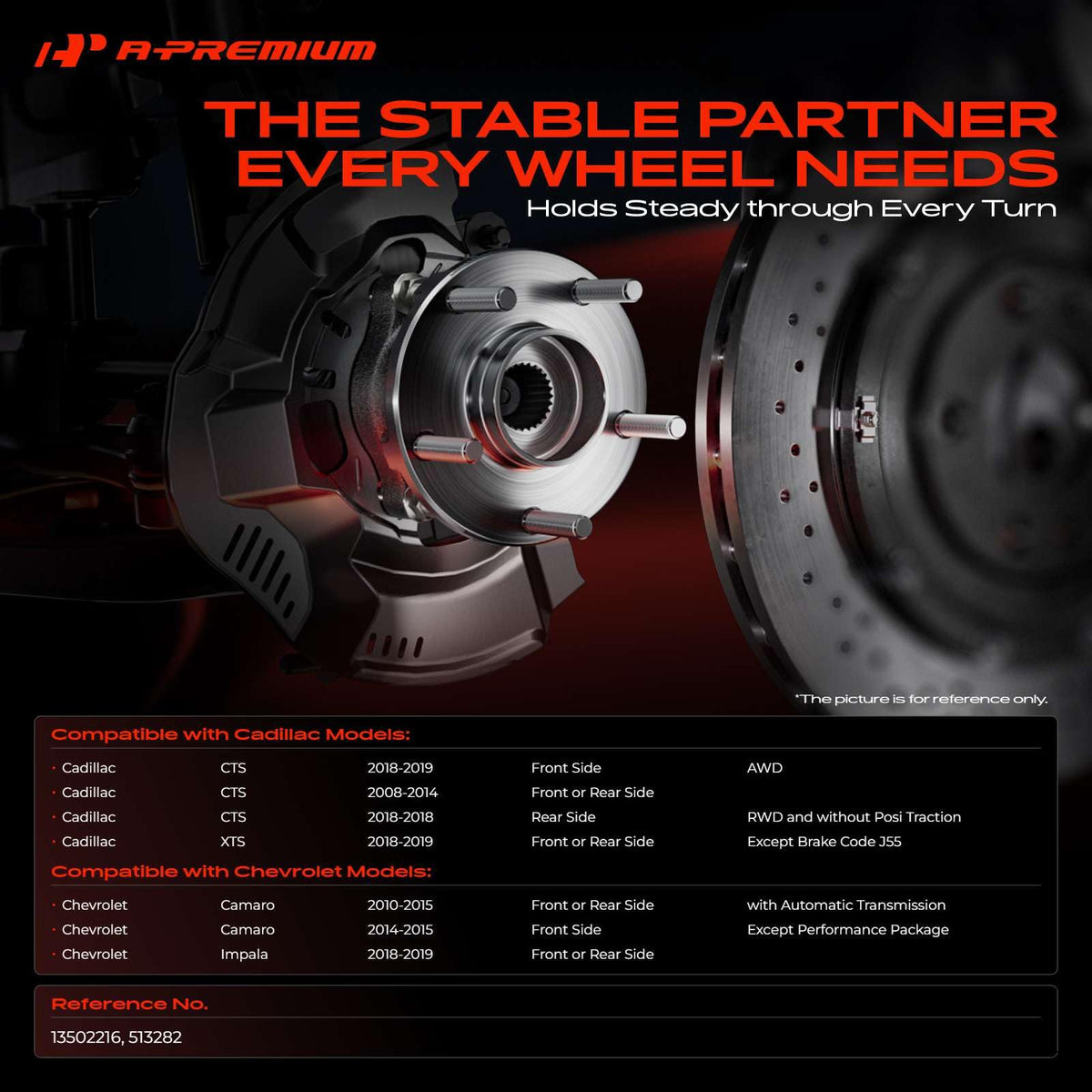 A-Premium rear hub assembly installed ready for wheel attachment benefit