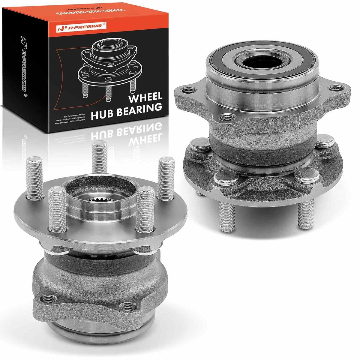 A-Premium rear hub front face showing mounting holes and improved fit