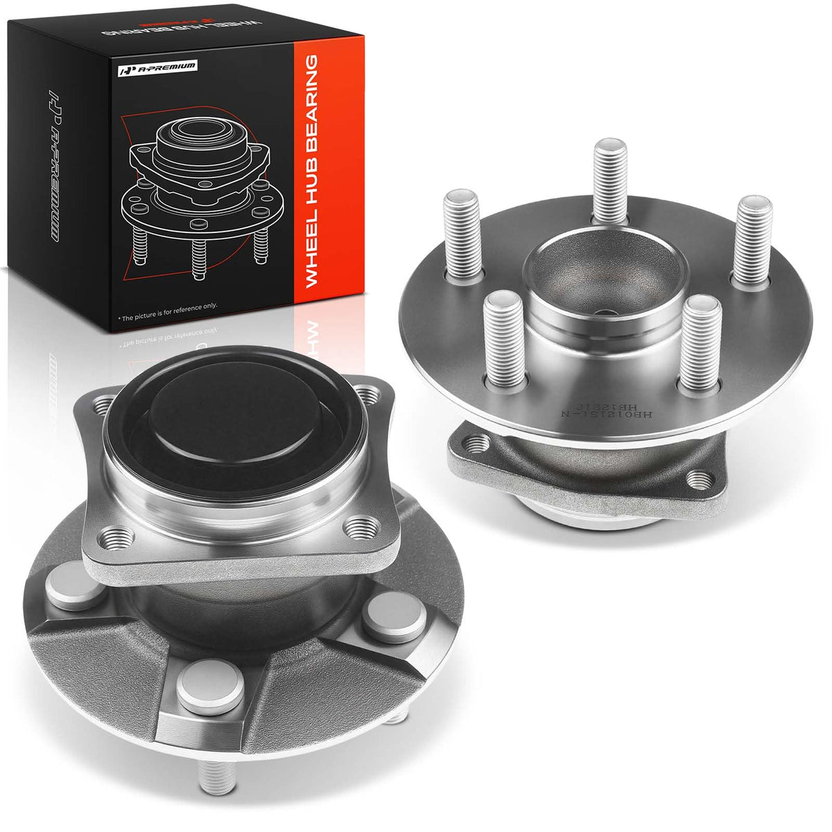 A-Premium rear hub front view showing mounting face and benefit of direct-fit replacement
