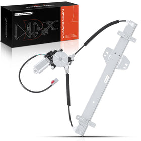 A-Premium front view of rear left regulator assembly showing ready fit and durability