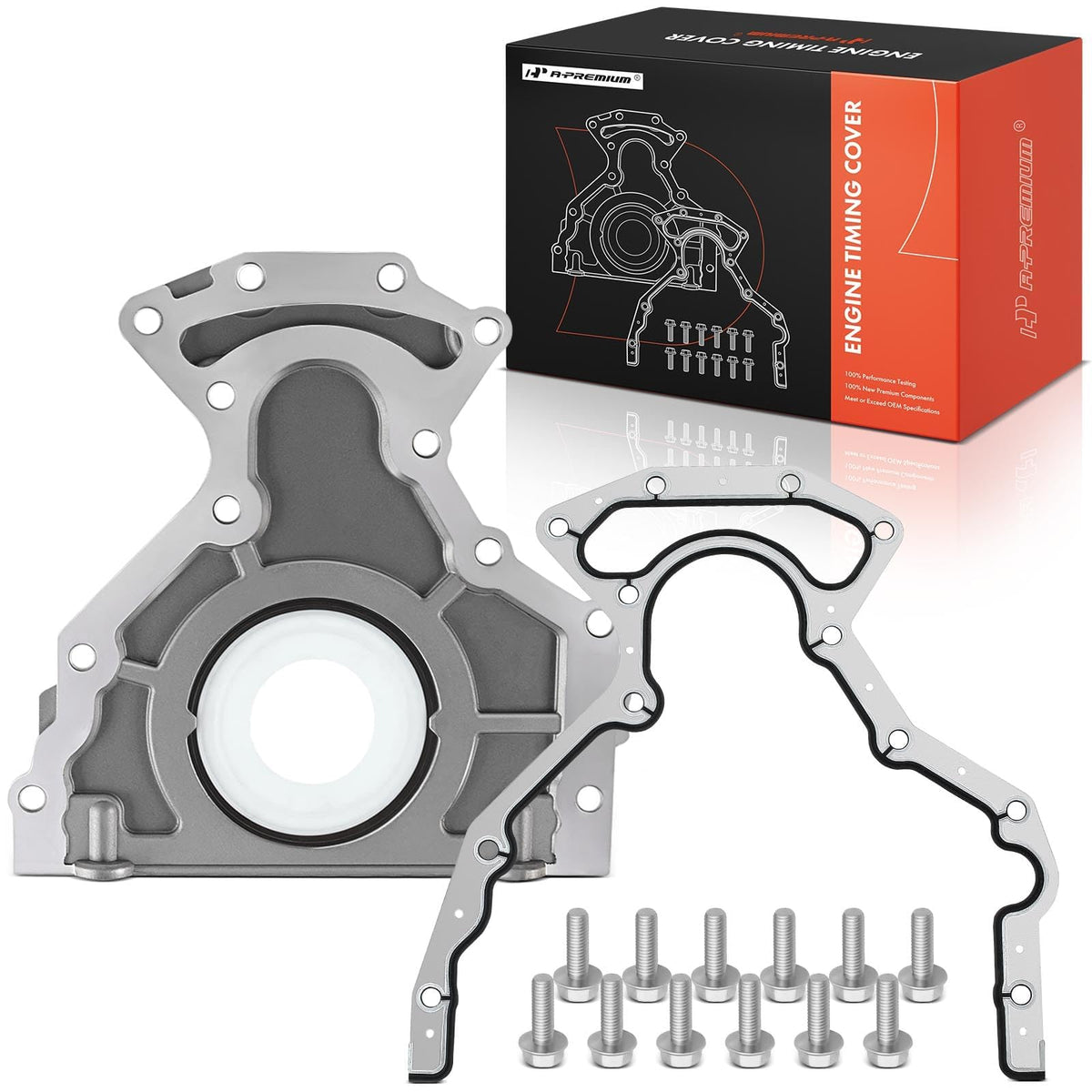 A-Premium front view of rear main seal cover showing fitment accuracy