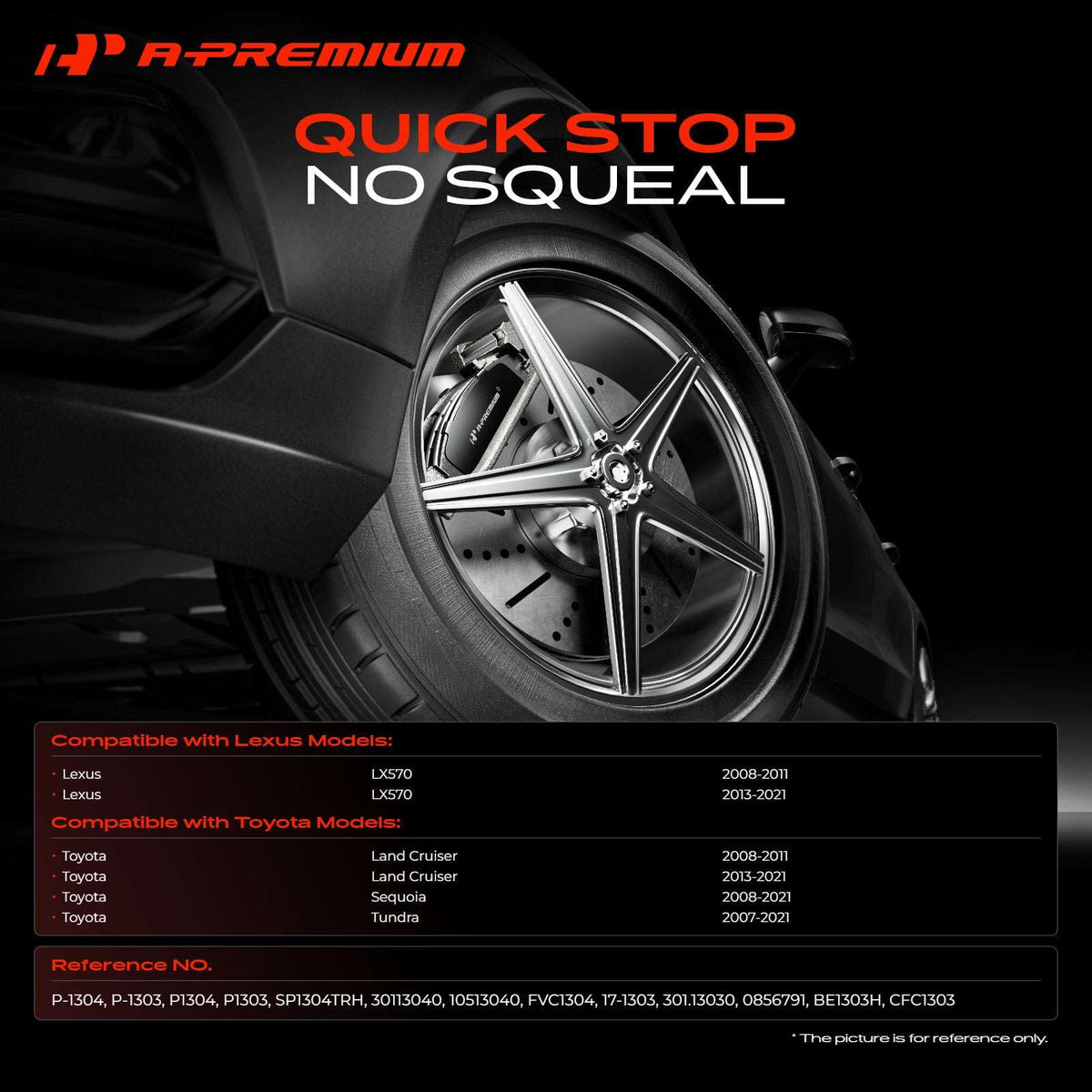 A-Premium rear pad packaging highlighting complete kit contents