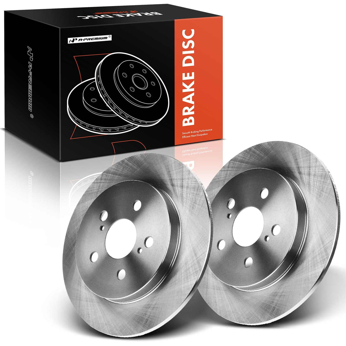 A-Premium rear rotor front face showing smooth disc surface and durable finish for reliable braking