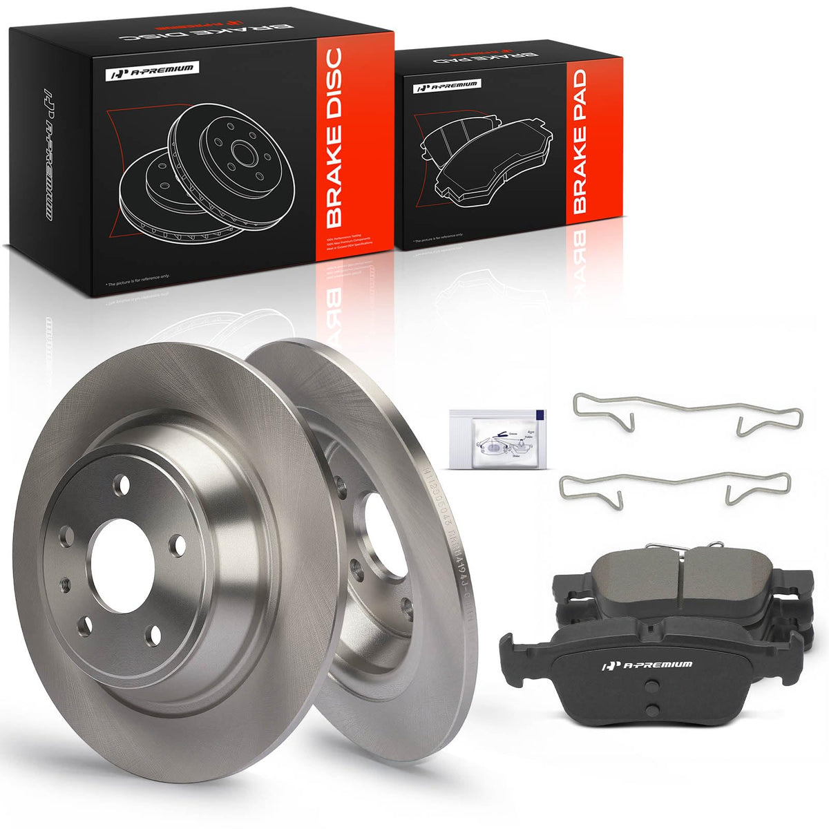 A-Premium rear rotor front view showing precise fit and reliable stopping