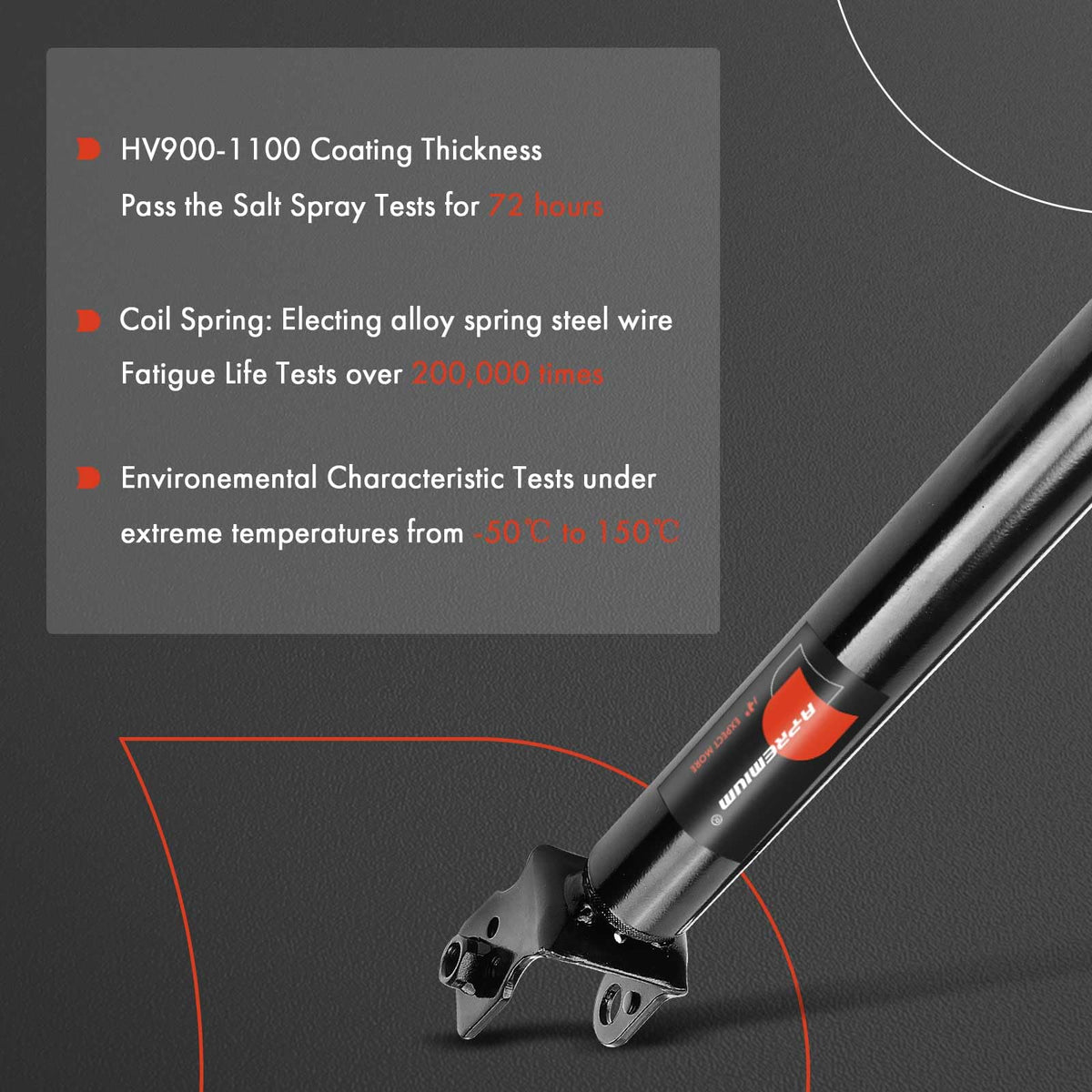 A-Premium rear shock with installation tools demonstrating easy replacement
