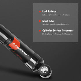 A-Premium shock label and part numbers visible aiding correct identification benefit