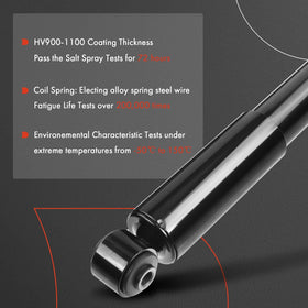 A-Premium shock alongside measuring tape showing exact lengths for fit verification