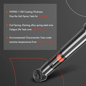 A-Premium shock measured length showing 21.69 and 14.76 inch specs clearly