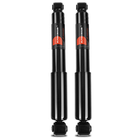 A-Premium shock on car driving scene conveying improved ride stability benefit