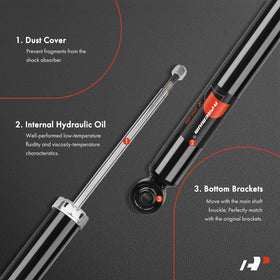 A-Premium rear shock mount detail showing upper and lower mounts for accurate fit benefit