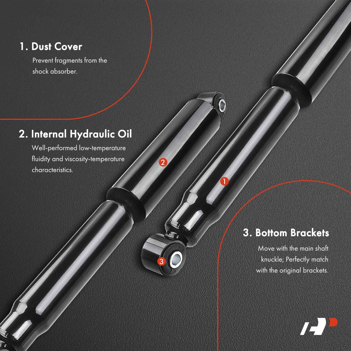 A-Premium shock installed on rear suspension demonstrating correct fit and stability