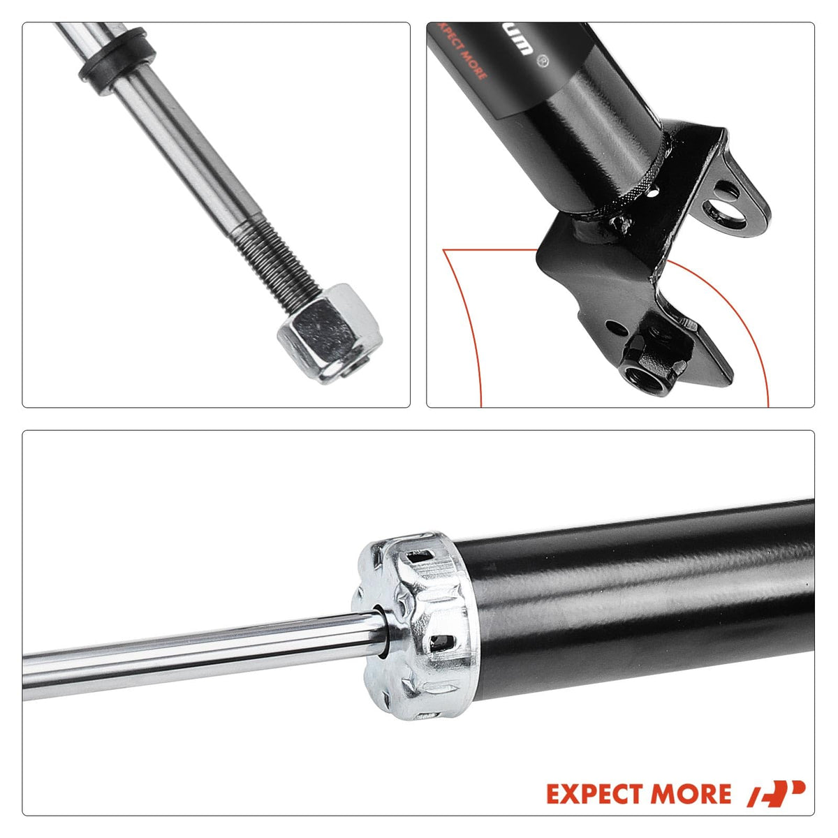 A-Premium rear shock next to ruler for scale ensuring proper sizing
