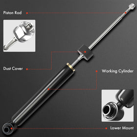 A-Premium rear shock side profile highlighting durable metal body and stability