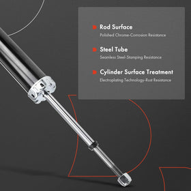 A-Premium rear shock side profile highlighting mounting points and length