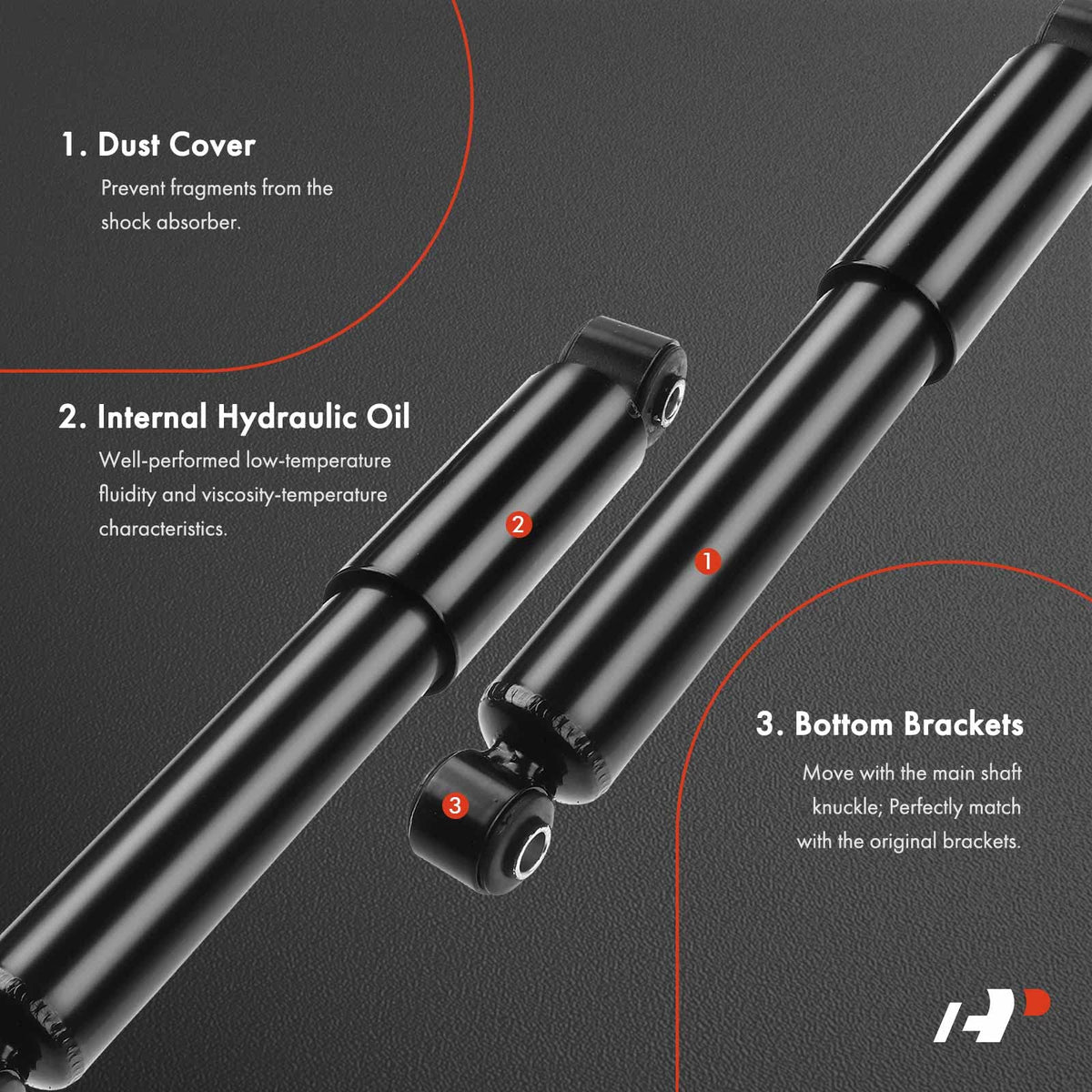 A-Premium rear shock top mount detail showing secure mounting and reliability
