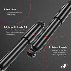 A-Premium rear shock top mount detail showing secure mounting and reliability