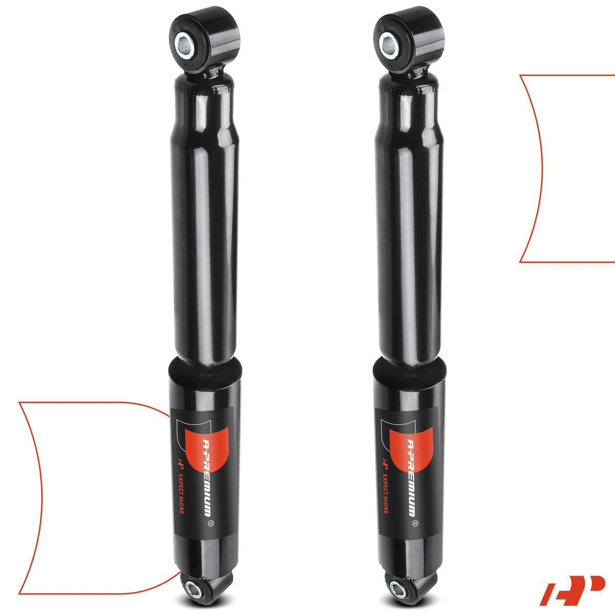 A-Premium rear shock on vehicle driving scene showing smoother ride and handling