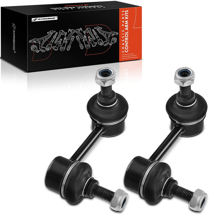 A-Premium front view of rear sway bar link showing fit and finish benefits