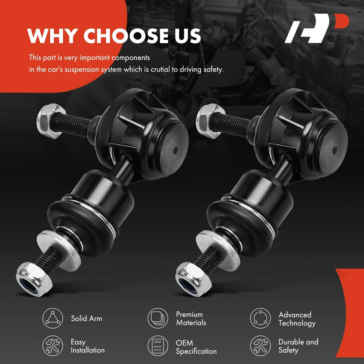 A-Premium installed on Mazda rear suspension restoring stability and reducing noise