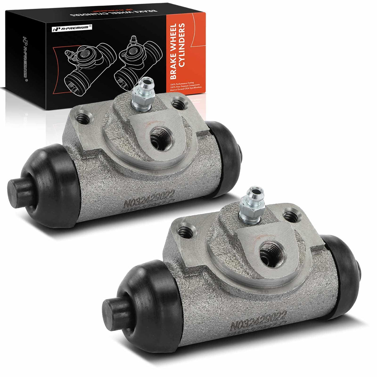 A-Premium front view of rear wheel cylinder showing compact direct-fit design and reliability