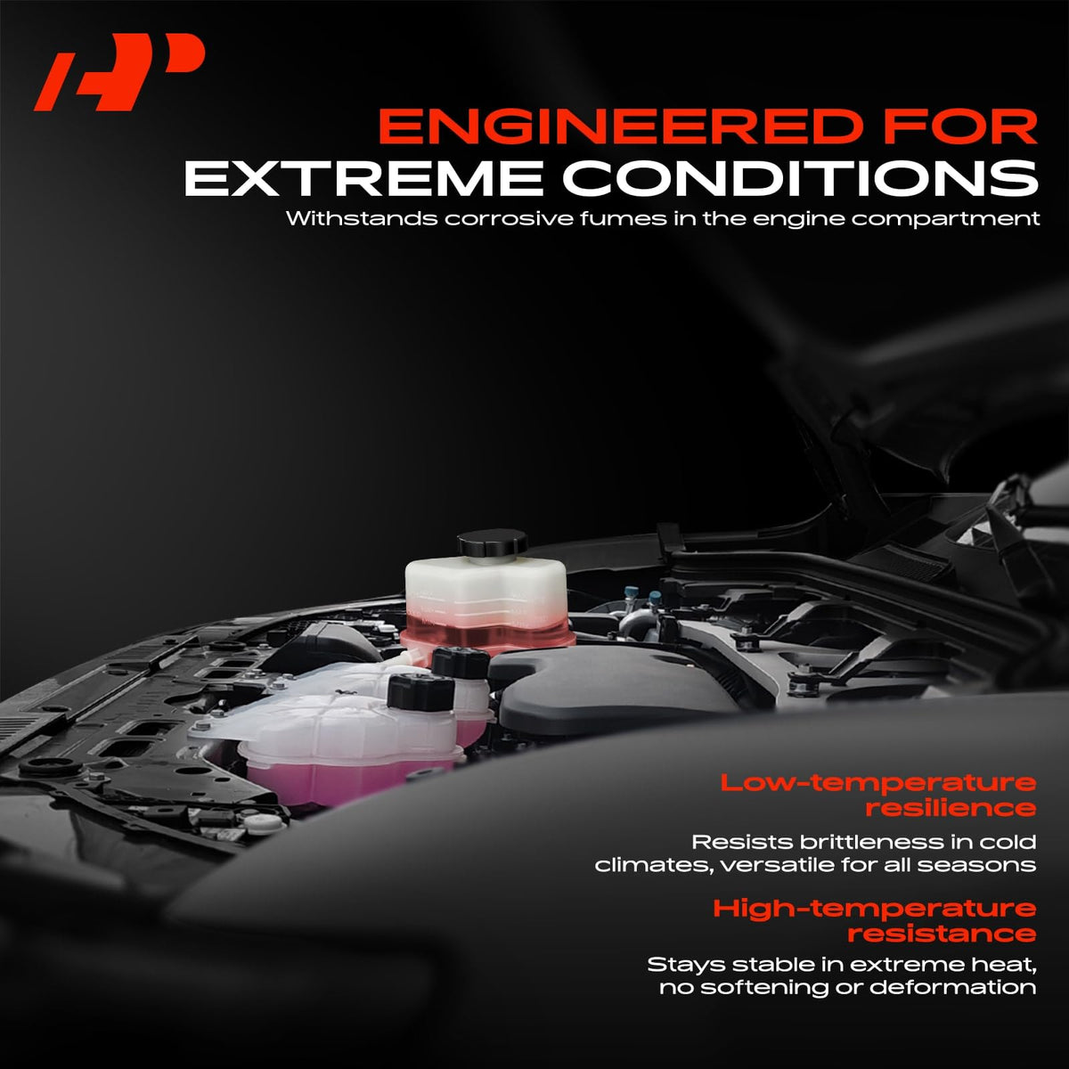 A-Premium plastic material closeup showing heat-resistant durability