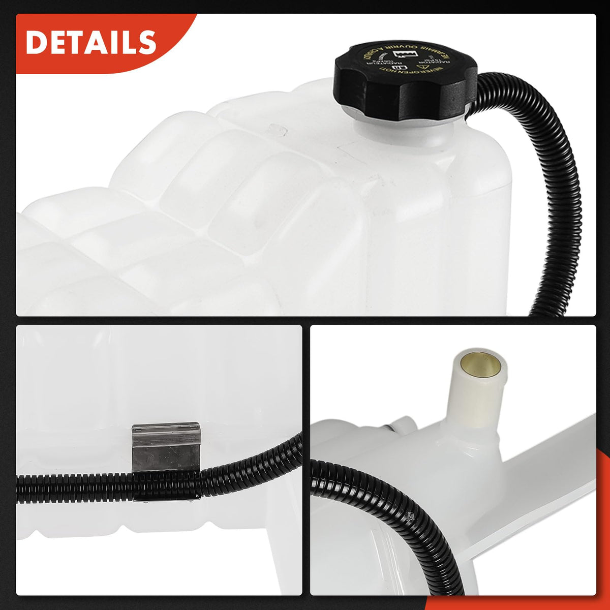 A-Premium reservoir next to common tools showing installation scale