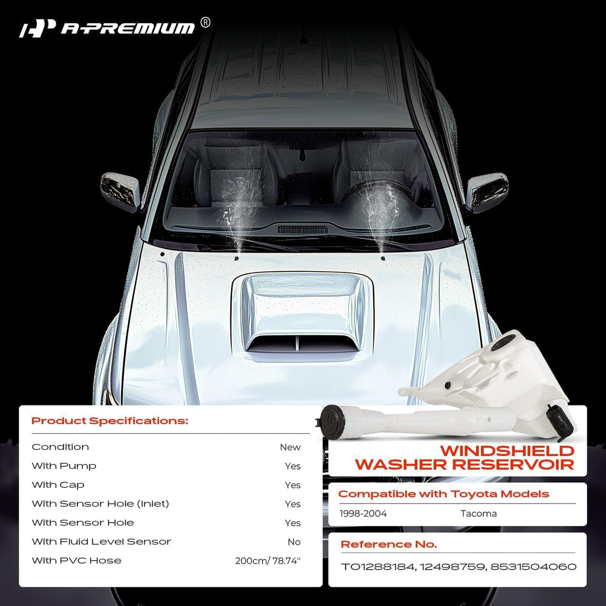 A-Premium top view of filler neck and cap for easy refills benefit