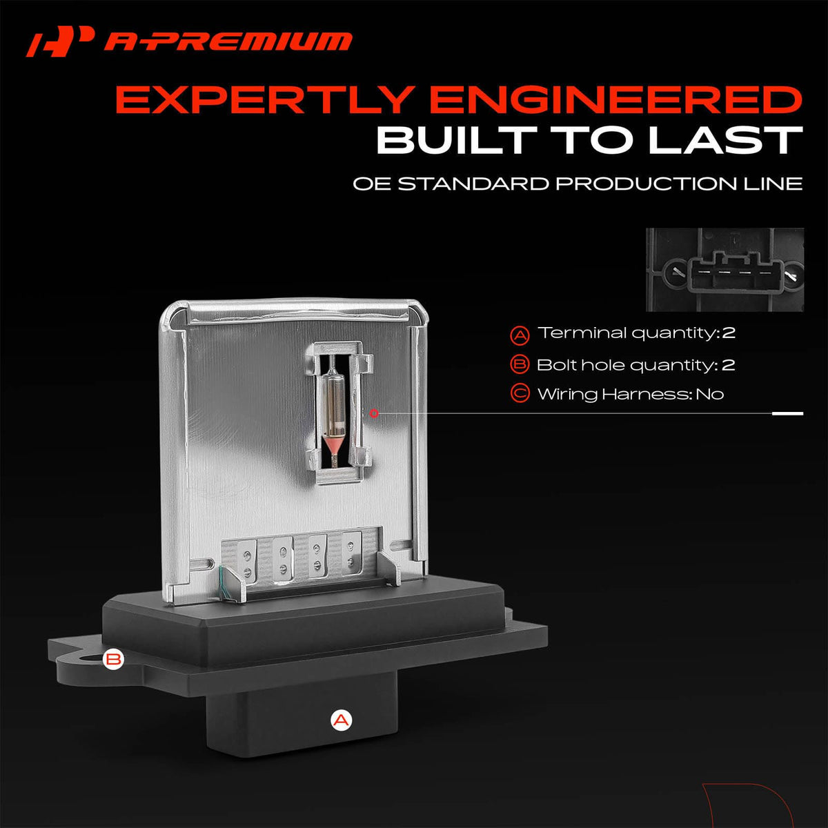 A-Premium mounting holes detail for secure fit and direct bolt-in benefit