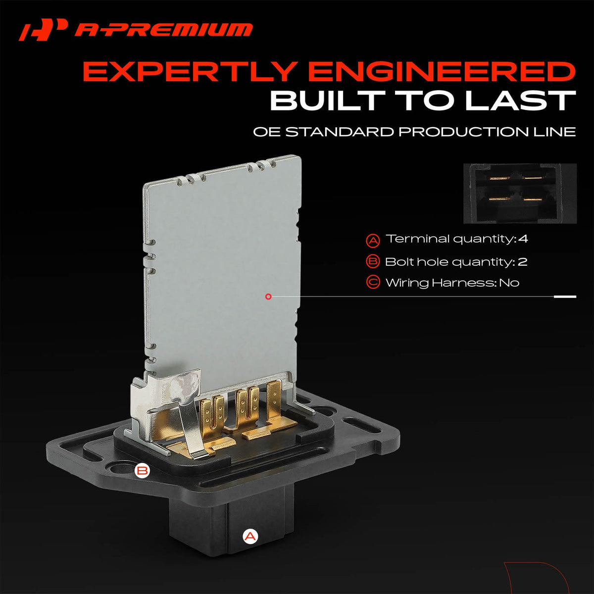 A-Premium detail of mounting holes for easy bolt-in installation advantage
