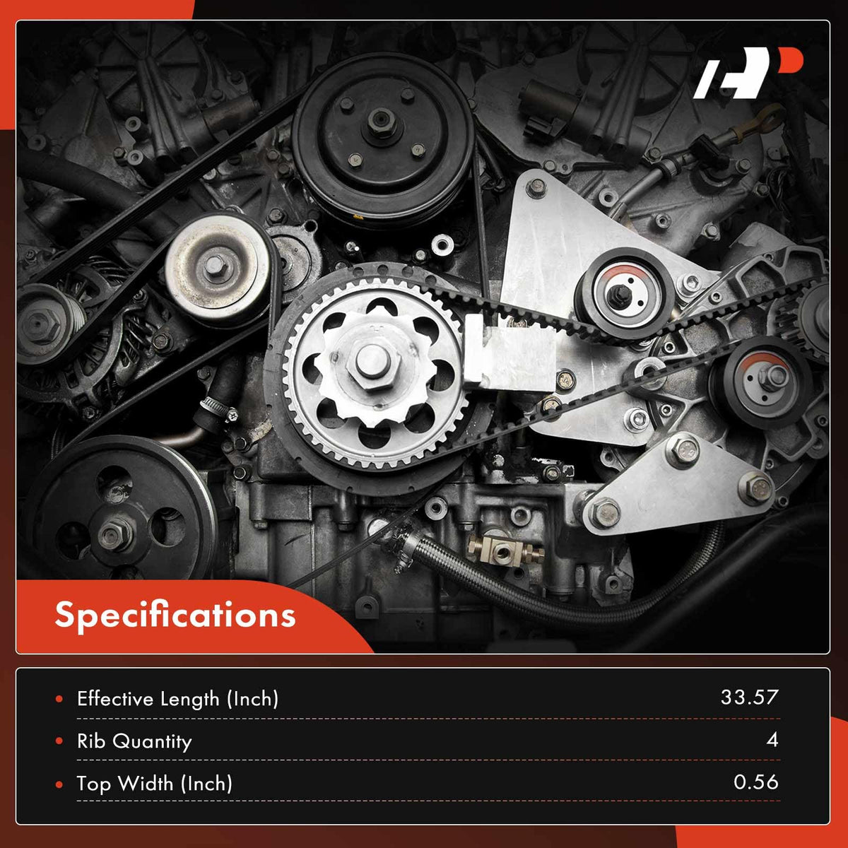 A-Premium rib pattern detail highlighting 4-rib K-section for alignment benefits