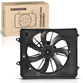 A-Premium front view of right condenser fan assembly showing fit and design benefits