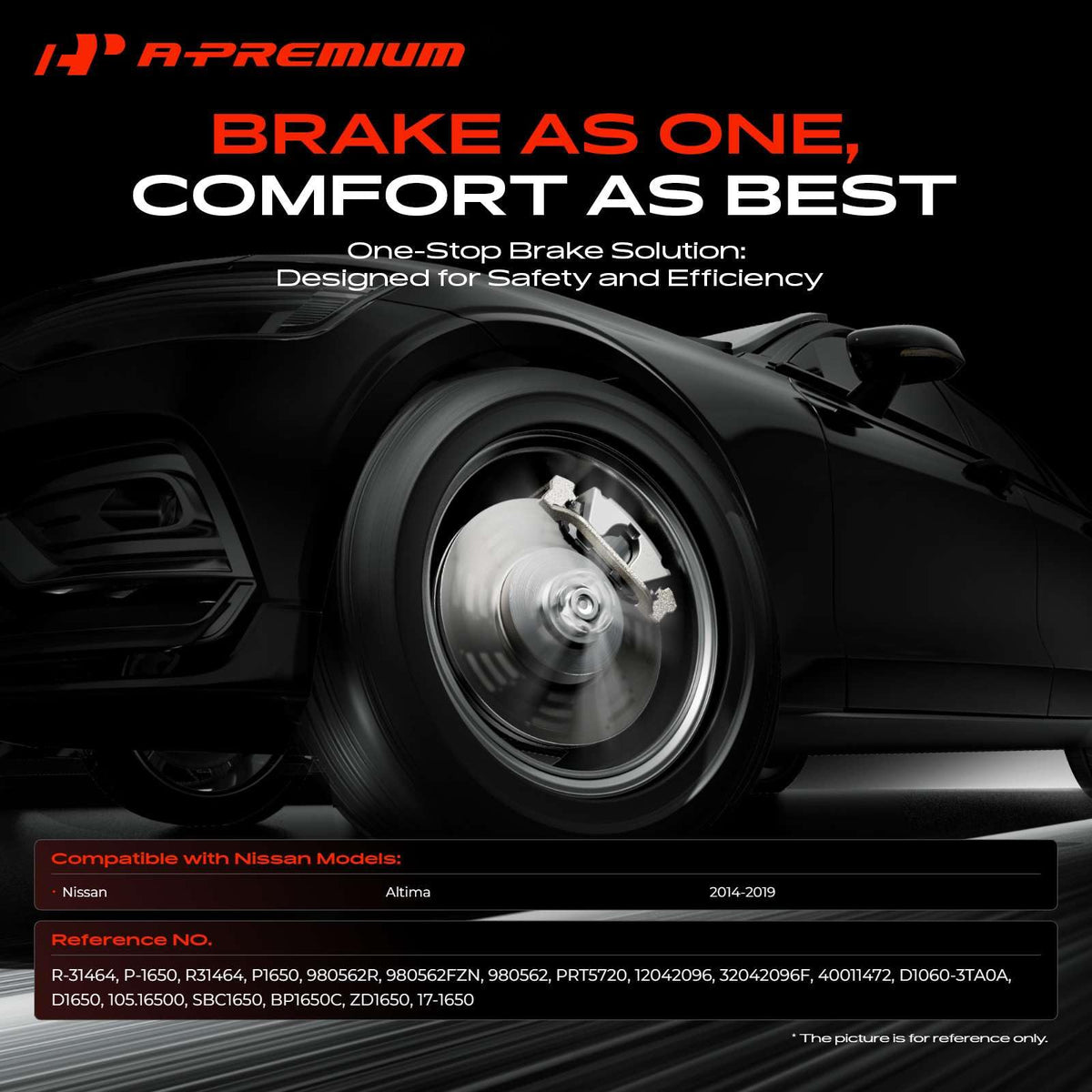 A-Premium rotor close-up vented grooves for improved heat dissipation