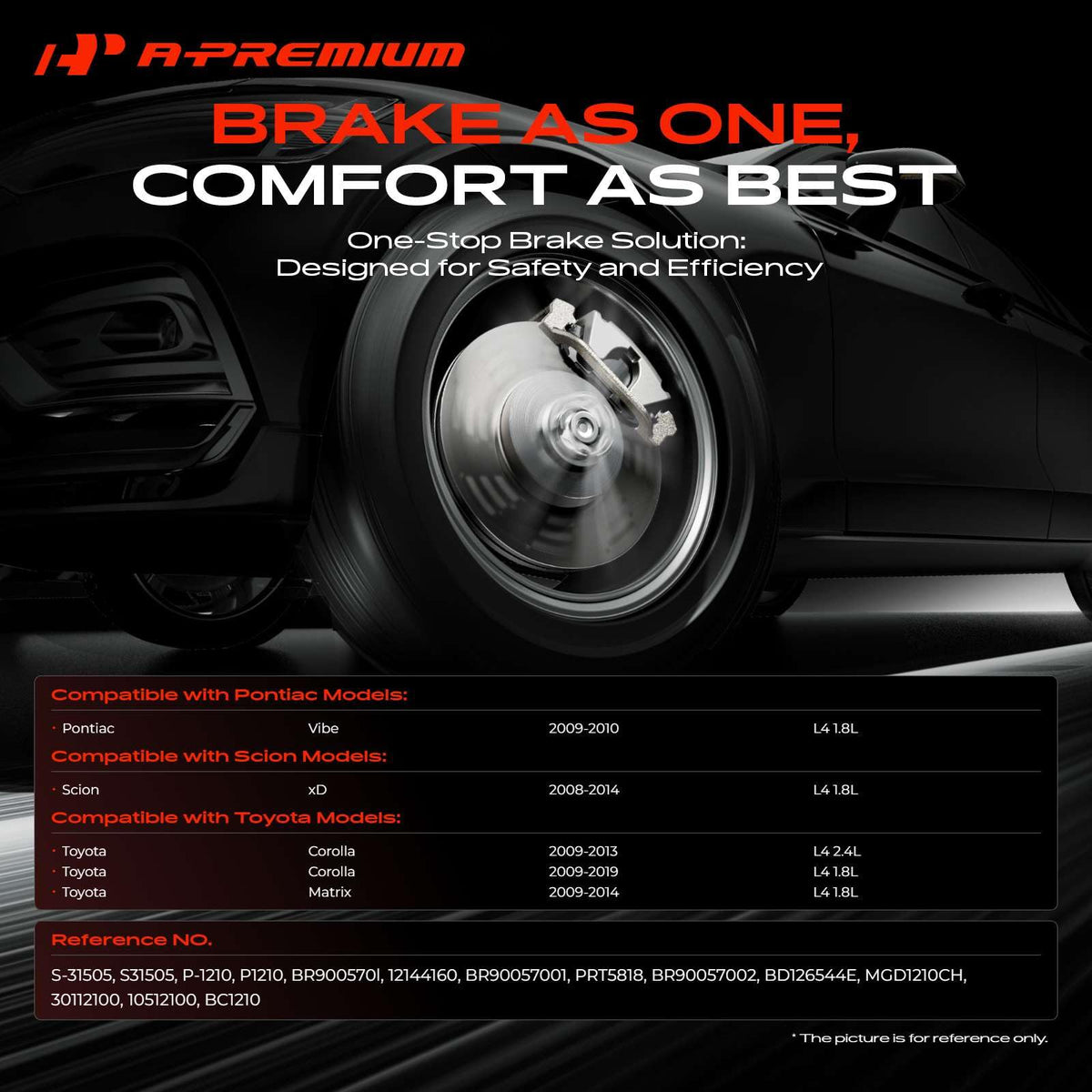 A-Premium drilled and slotted rotor close-up highlighting cooling benefits