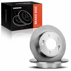 A-Premium rotor in a garage scene illustrating DIY rear brake replacement