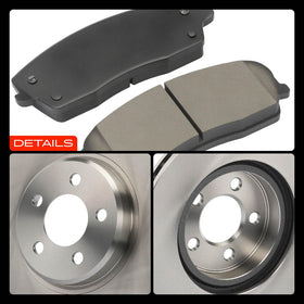 A-Premium rotors and pads mounted on vehicle hub demonstrating direct-fit benefit