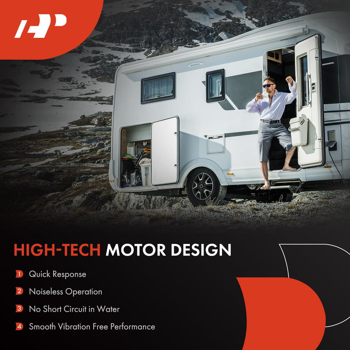 A-Premium motor installed on RV linkage demonstrating restored step function benefit