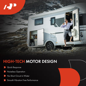 A-Premium motor installed on RV linkage demonstrating restored step function benefit