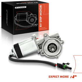 A-Premium motor at RV entry illustrating reliable automatic step operation benefit