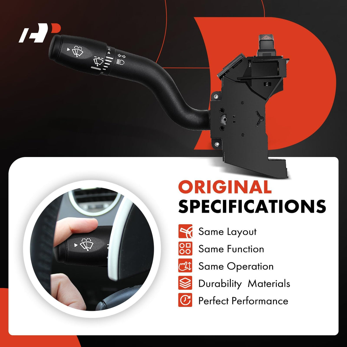 A-Premium scale comparison beside steering column to confirm size and fit