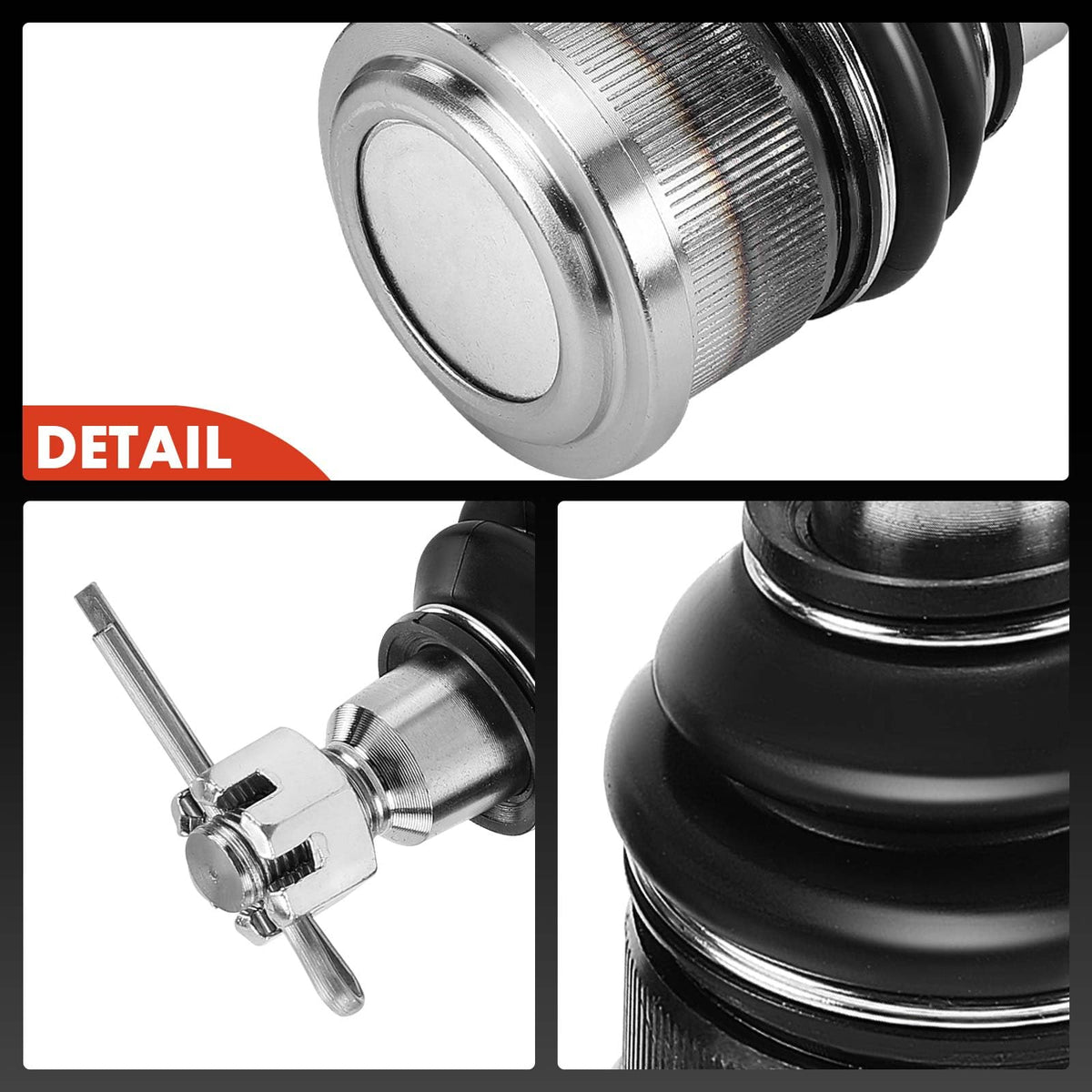 A-Premium ball joint next to ruler for scale confirming OEM-dimension accuracy