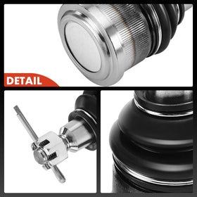 A-Premium ball joint next to ruler for scale confirming OEM-dimension accuracy