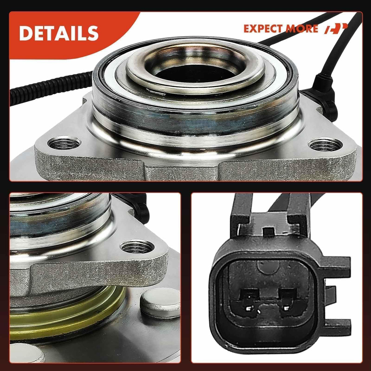 A-Premium hub next to ruler showing accurate OEM-compatible dimensions
